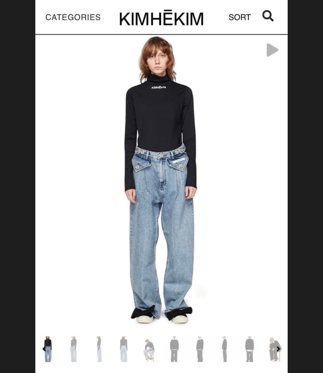 KIMHEKIM 김해김 투포켓 와이드 데님 상품이미지2