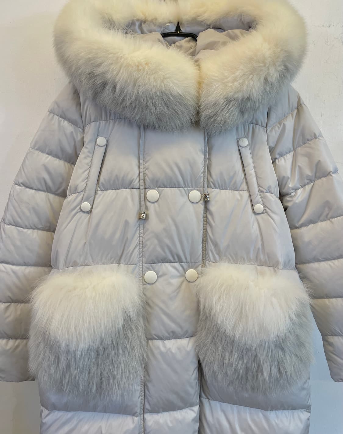 수입 폭스퍼 롱패딩:) 화이트실버패딩 희귀템 여성롱패딩롱다운 상품이미지4