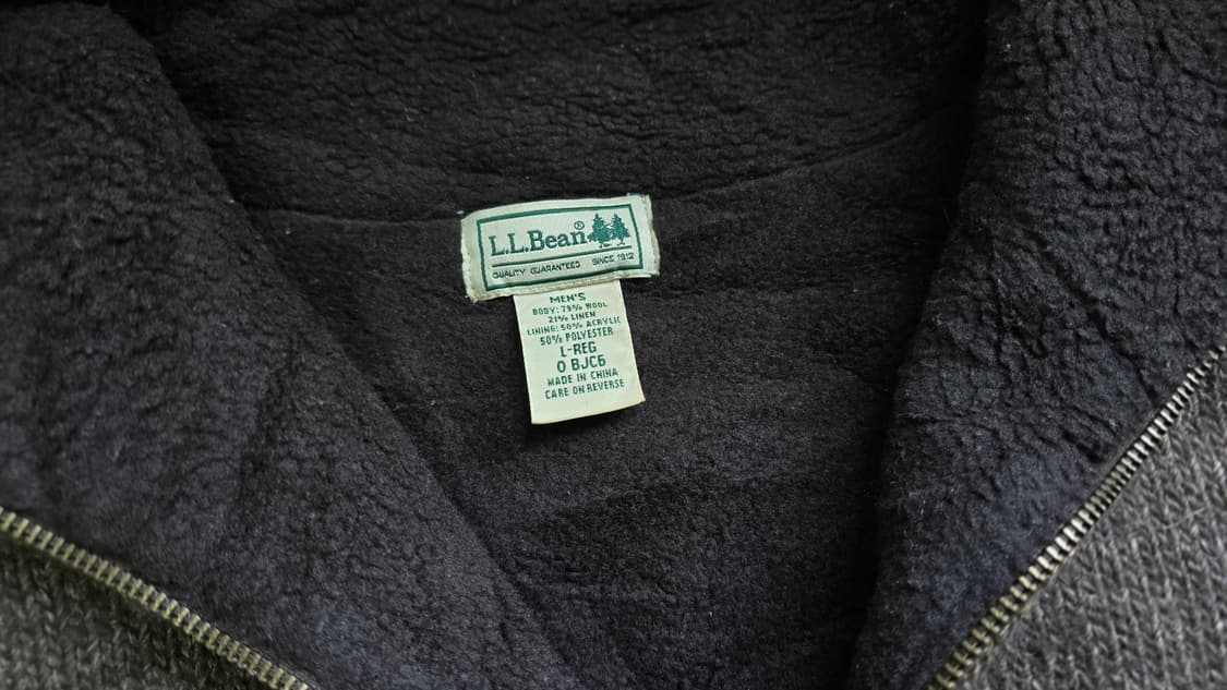 L.L.BEAN 엘엘빈 헤비 집업 울 니트 L 싸이즈 상품이미지2