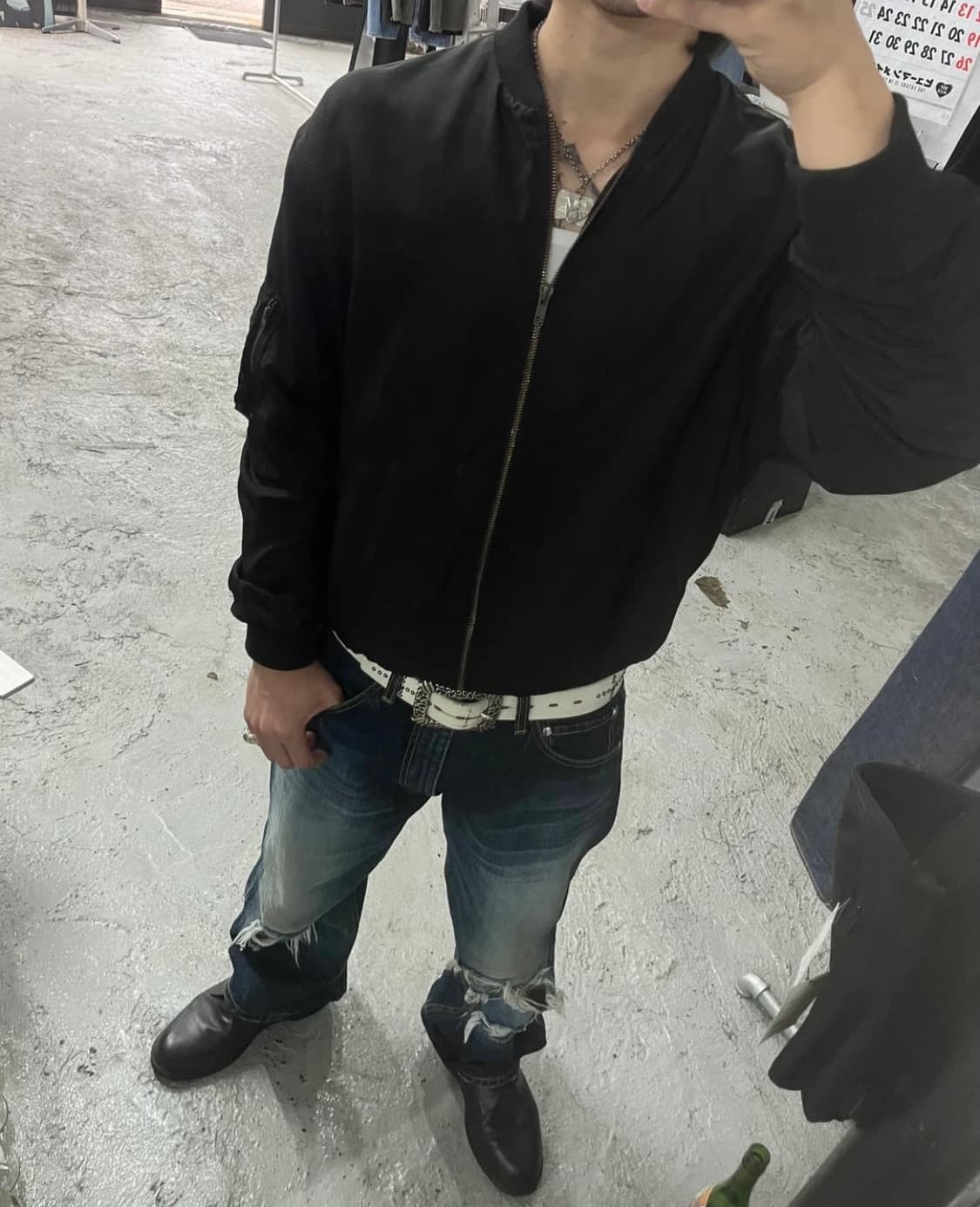 M) Colza nylon ma-1 bomber jacket 상품이미지1