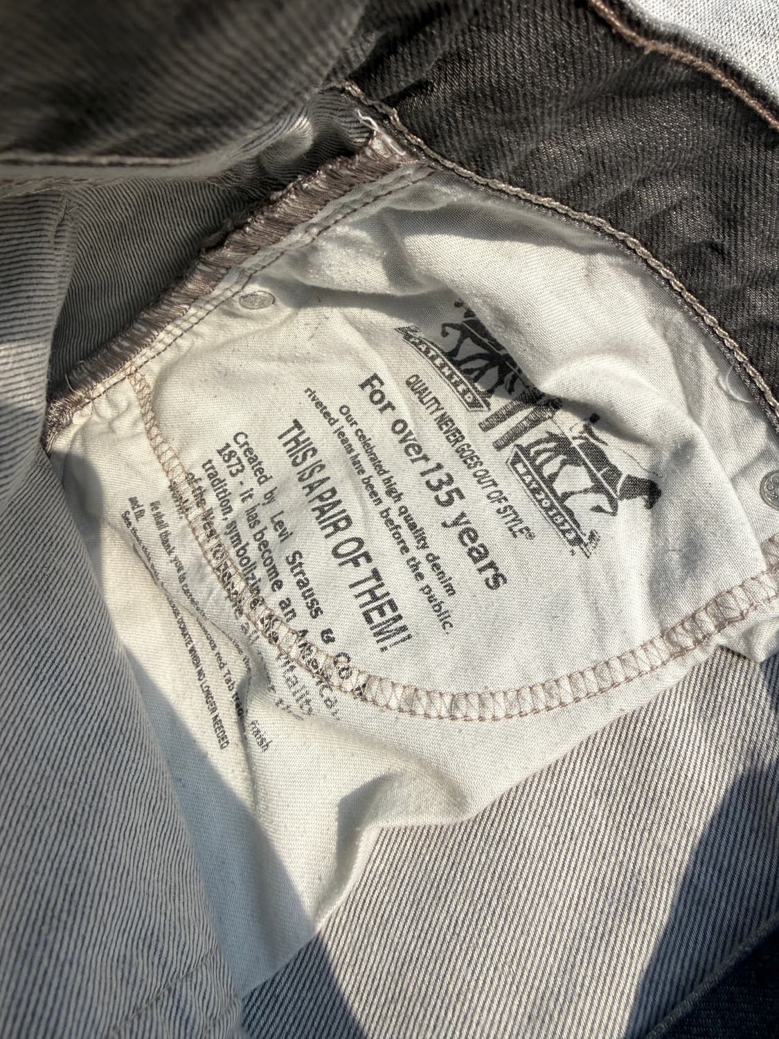 리바이스 569 흑청 34/34 블랭크탭 상품이미지5