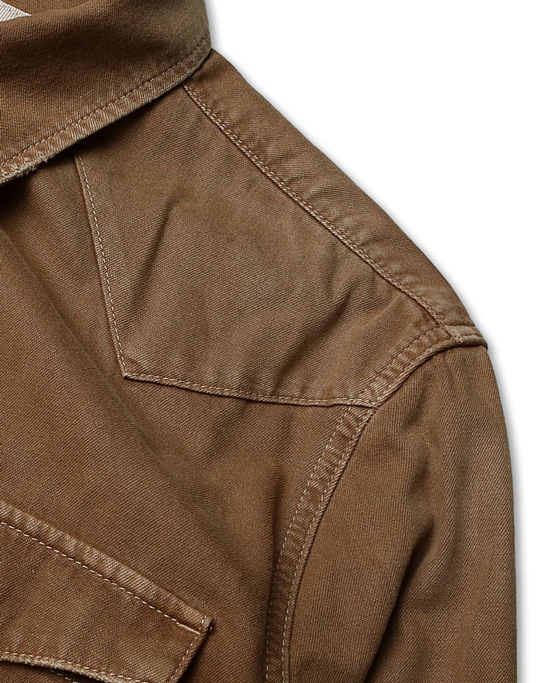 일레븐티 [Eleventy] 빈티지 브라운 코튼 워싱 웨스턴 셔츠 상품이미지3