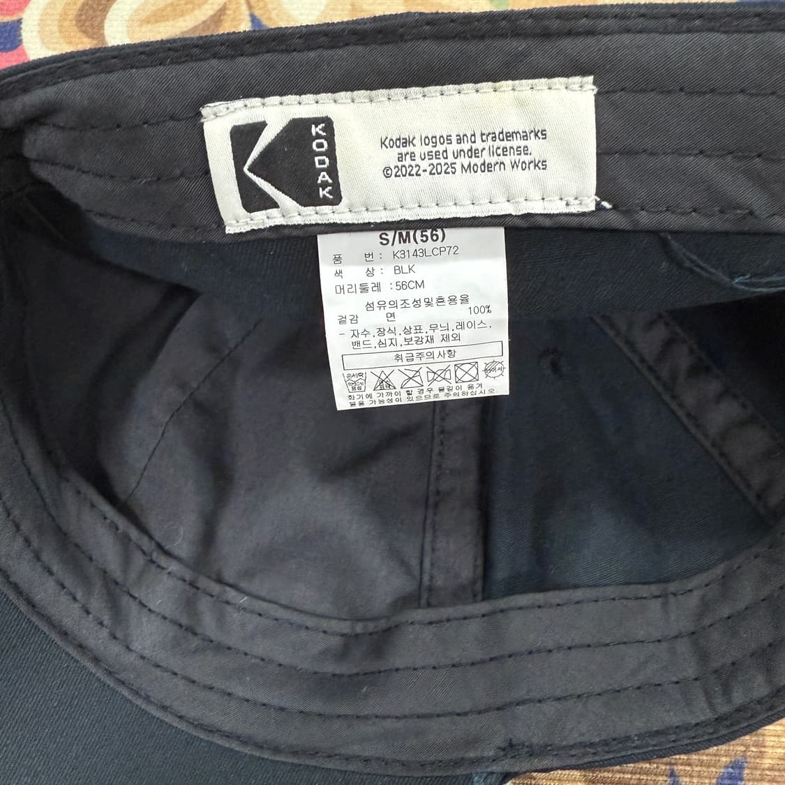 (S-M)코닥 KODAK 베이직로고 볼캡(블랙) 상품이미지6