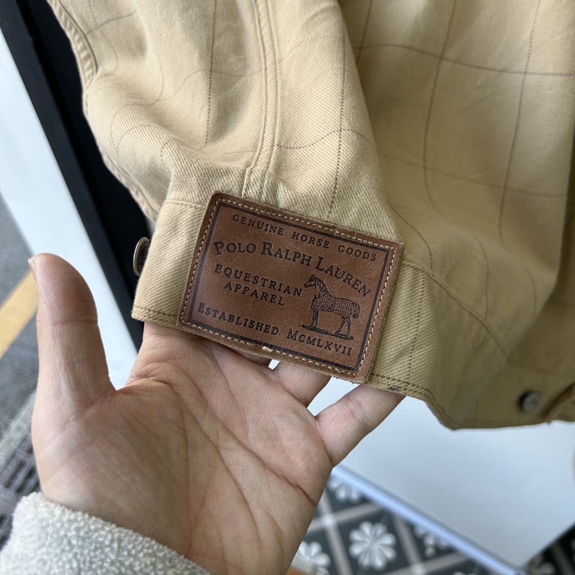 16046 - 폴로 랄프로렌 베이지 체크 트러커 자켓 상품이미지4