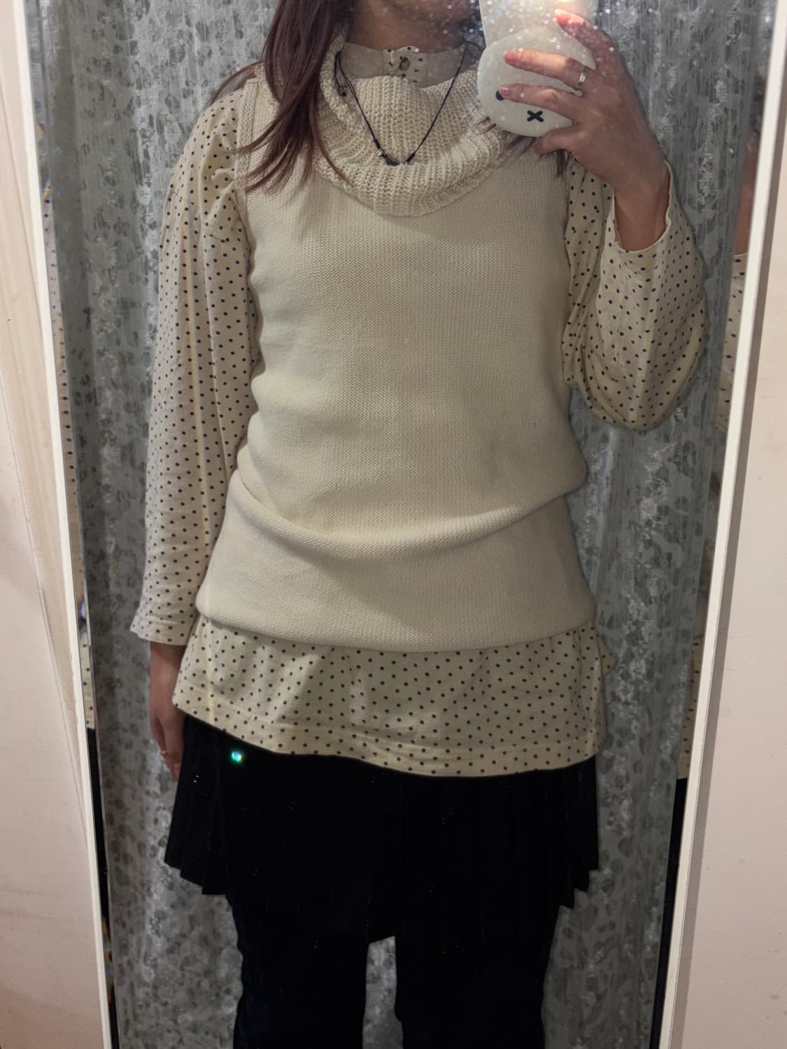 Cream vest knit 상품이미지5