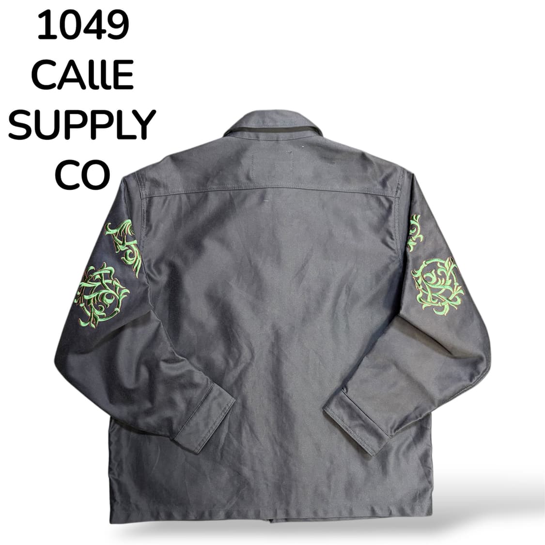 CAlle Supply.Co  네이비 그린 용패턴 스카쟌 자켓 L 상품이미지3