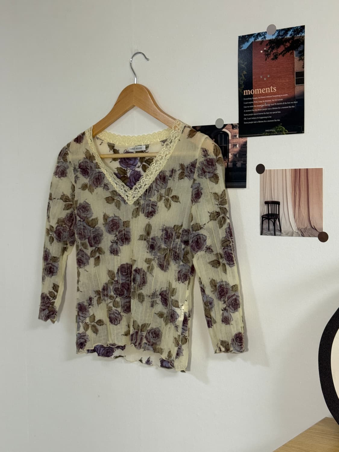 레스트로즈 purple flower top 상품이미지1