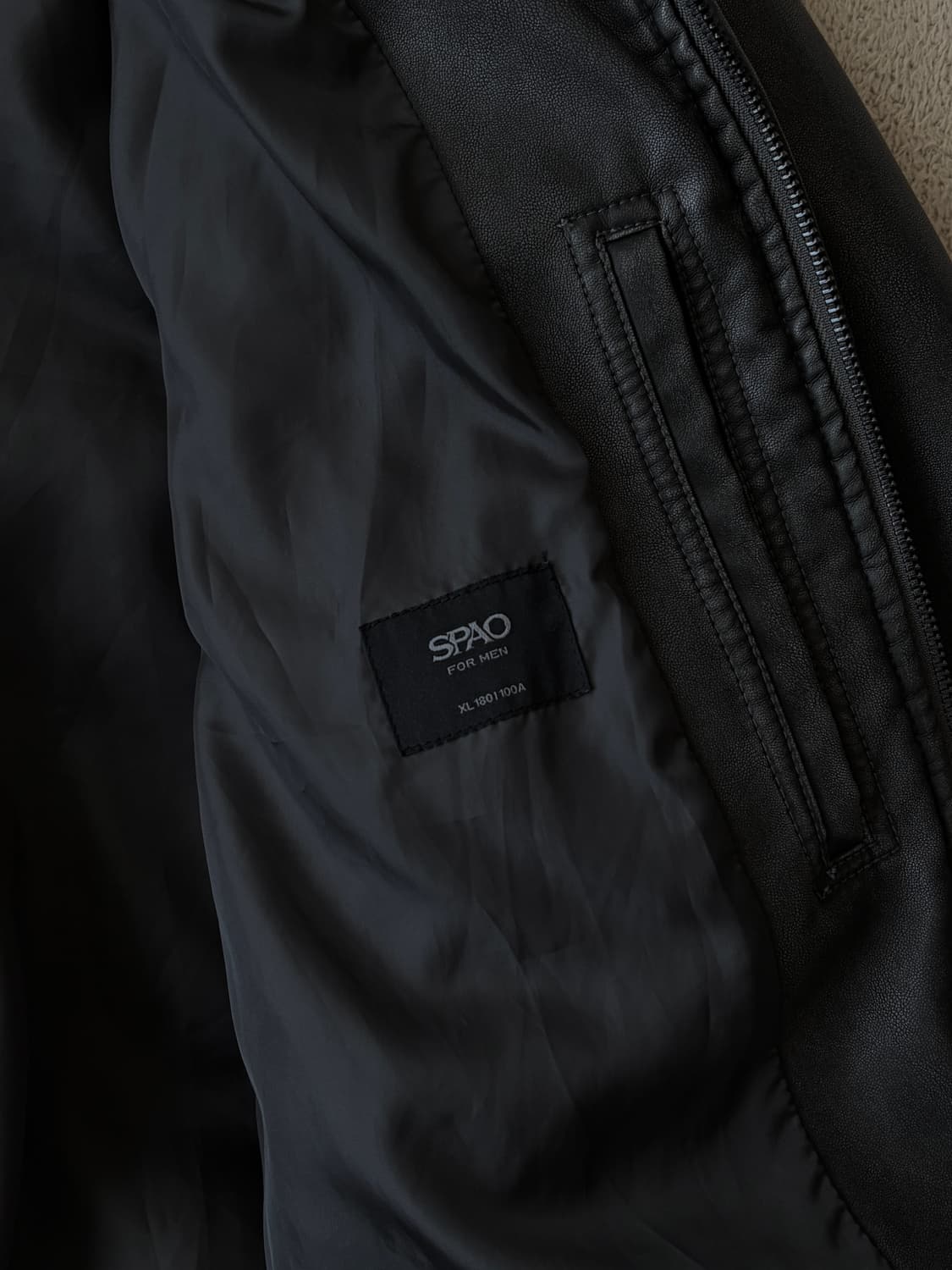 SPAO 신세틱레더 인슐레이트 워싱 블루종 상품이미지7