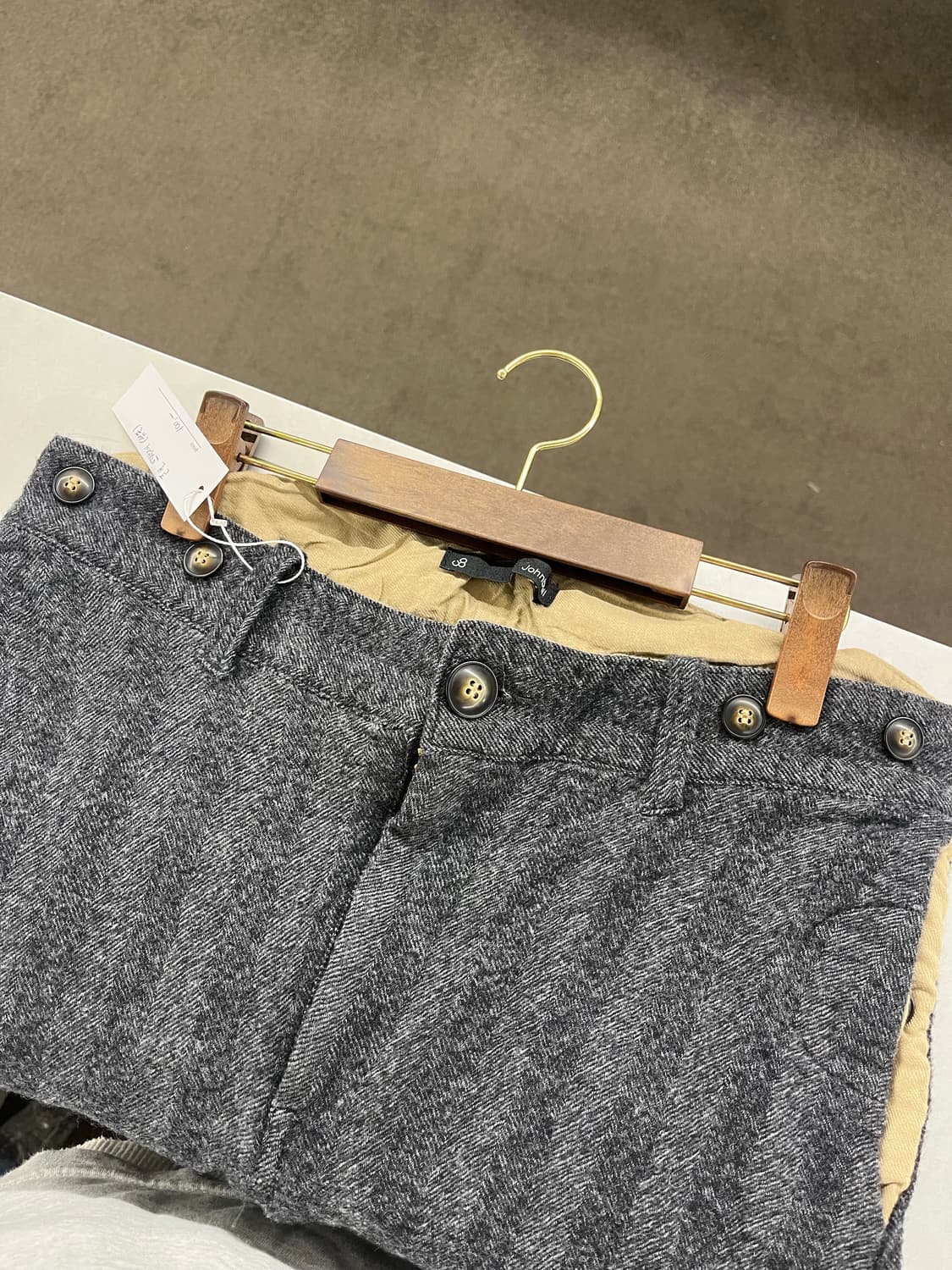 존 불 스트라이프 울 커브드 팬츠 샘플 상품이미지3