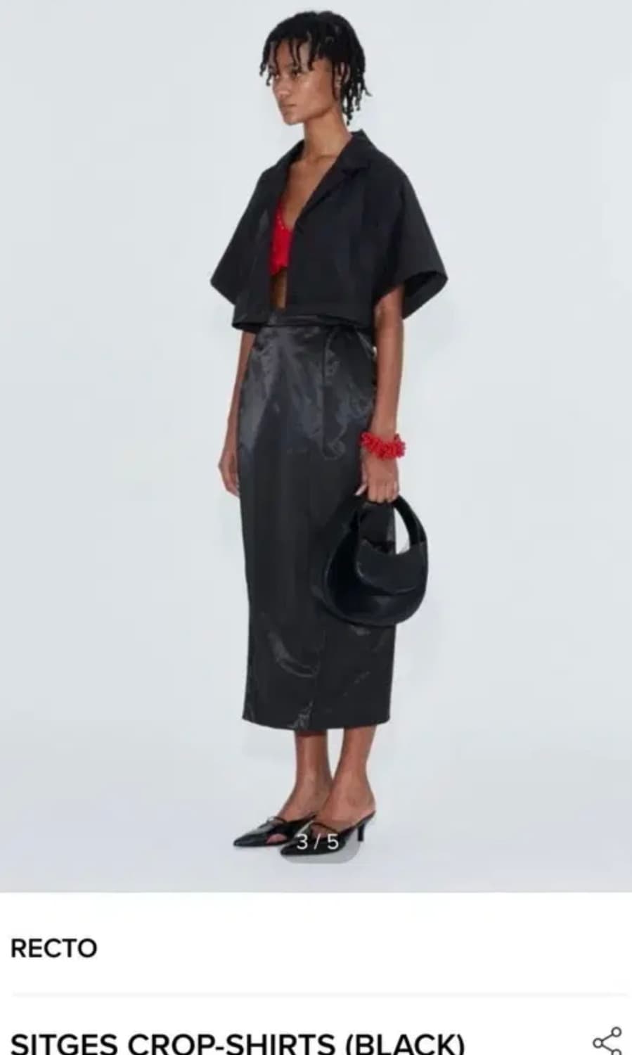 Recto 렉토 크롭 나일론셔츠 m 상품이미지6