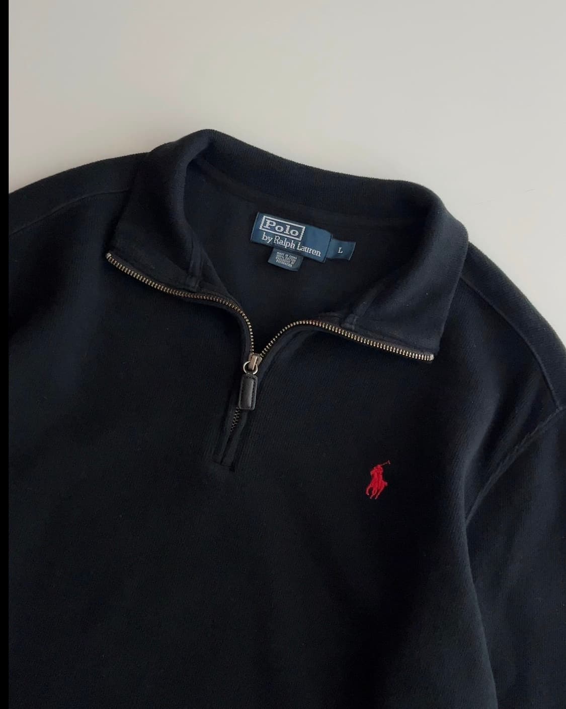 폴로 랄프로렌 블랙 쿼터 집업 L 상품이미지3