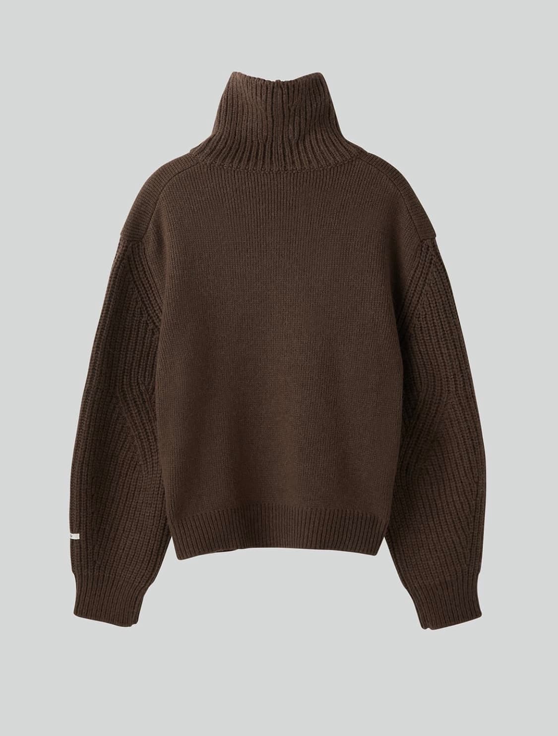 렉토 24F/W 오버핏 터틀넥 스웨터 니트 카키 브라운 상품이미지7