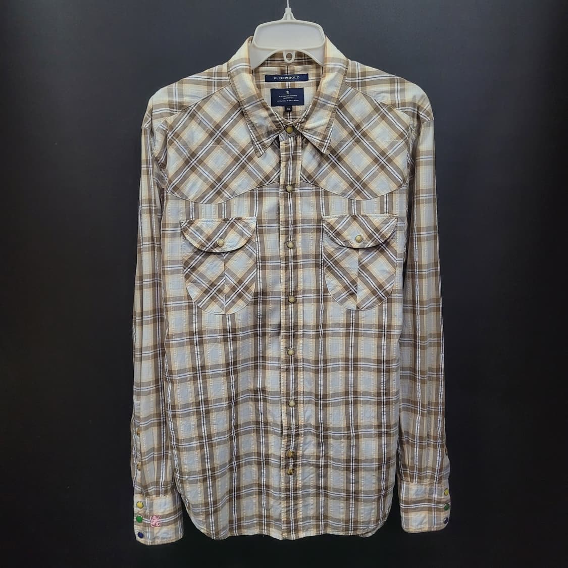 R.NEWBOLD 알뉴볼드 폴스미스 자수로고 웨스턴 체크 셔츠 상품이미지8
