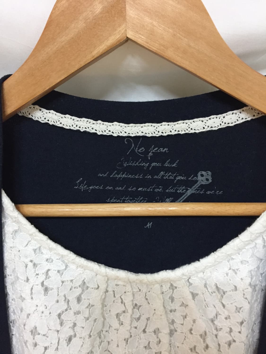 레이스 네이비 반팔 상품이미지2