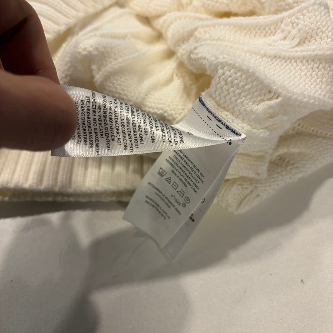 [L] 폴로 랄프로렌 케이블 니트 스웨터 아이보리 D148 상품이미지7