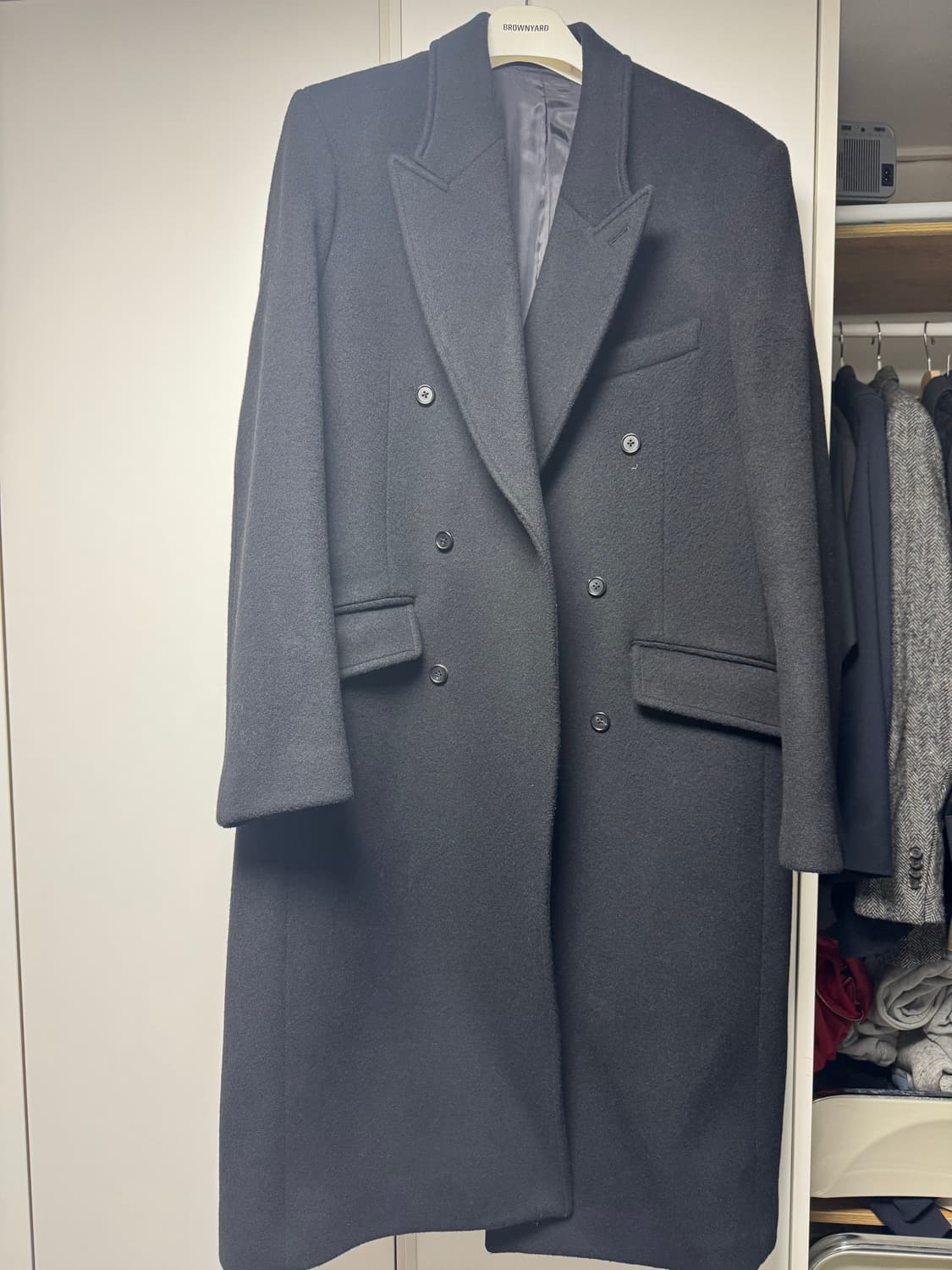 브라운야드 더블 브레스티드 코트 23fw 블랙 4 상품이미지2
