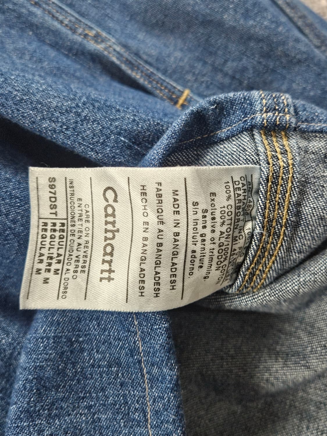 칼하트 크롭 커스텀 데님 워크 셔츠 ( M ) / 11416 상품이미지10