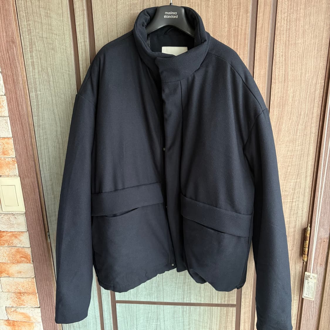 (L)비슬로우 스탠다드 패딩 점퍼 네이비 상품이미지1