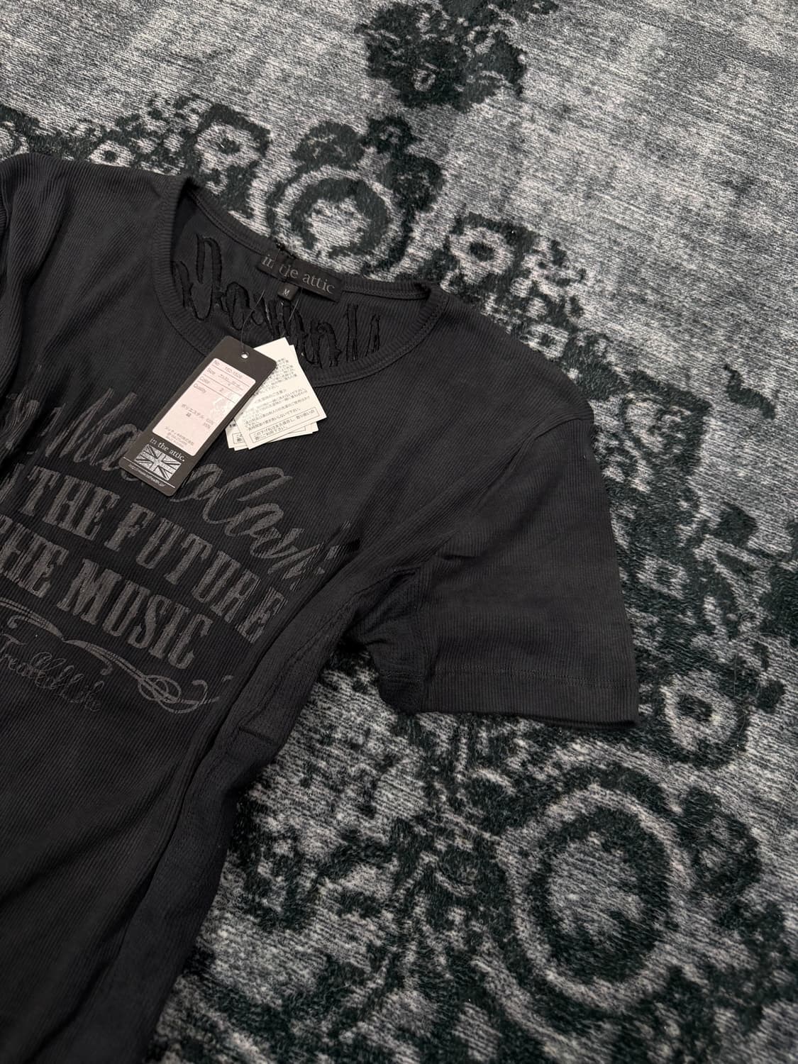 In the attic 00s lettering ribbed t shir 상품이미지3