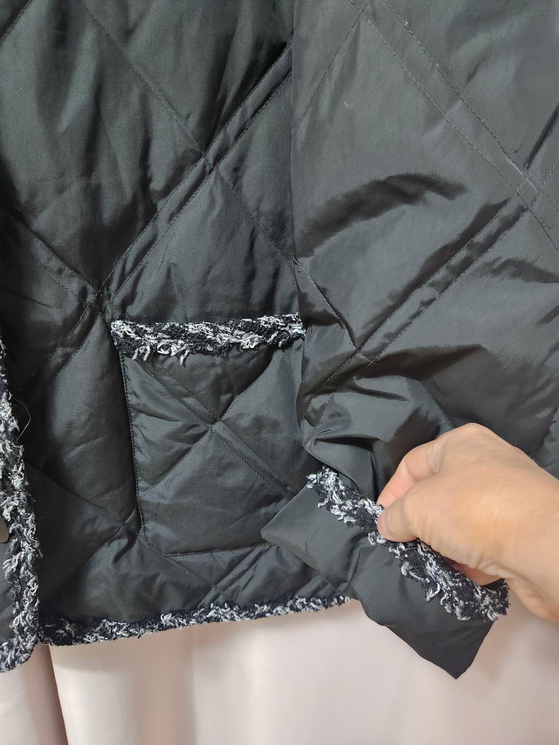 ozoc 퀼팅 자켓 라운드 오리털패딩 상품이미지4