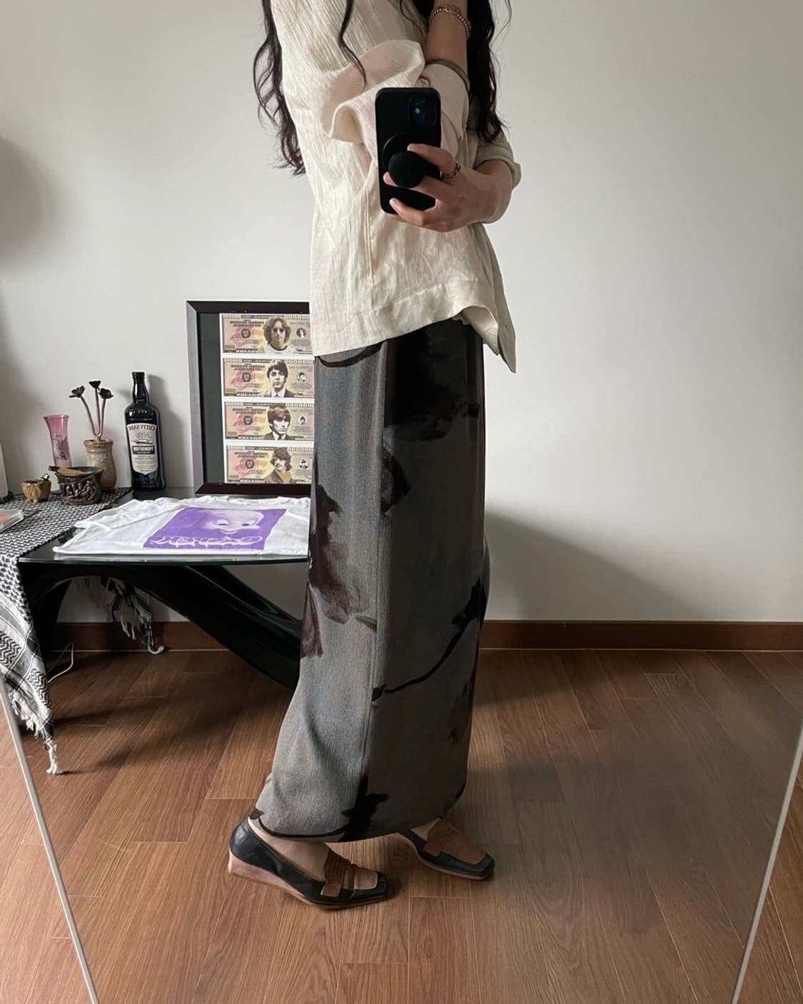 patterned long skirt 상품이미지4