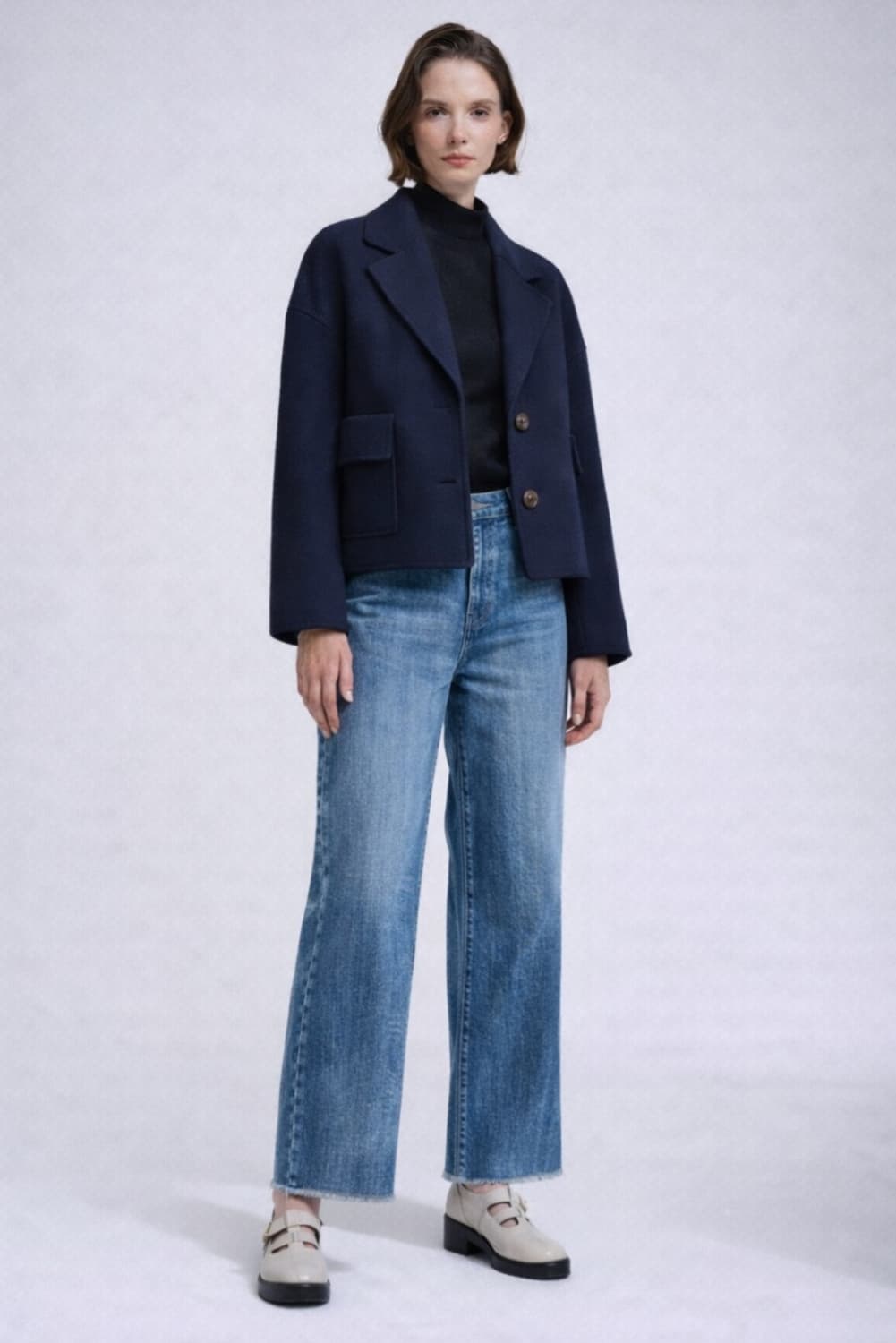 (다크네이비색상 판매) 마쥬 간절기 숏코트 2사이즈 상품이미지1