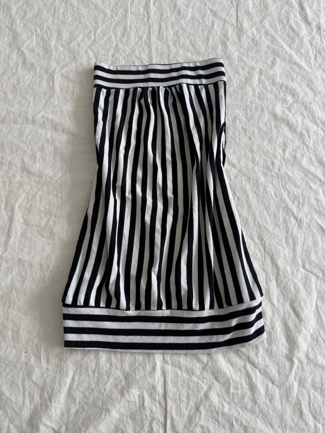스트라이프 긱시크 갸루 튜브탑 미니원피스  상품이미지1