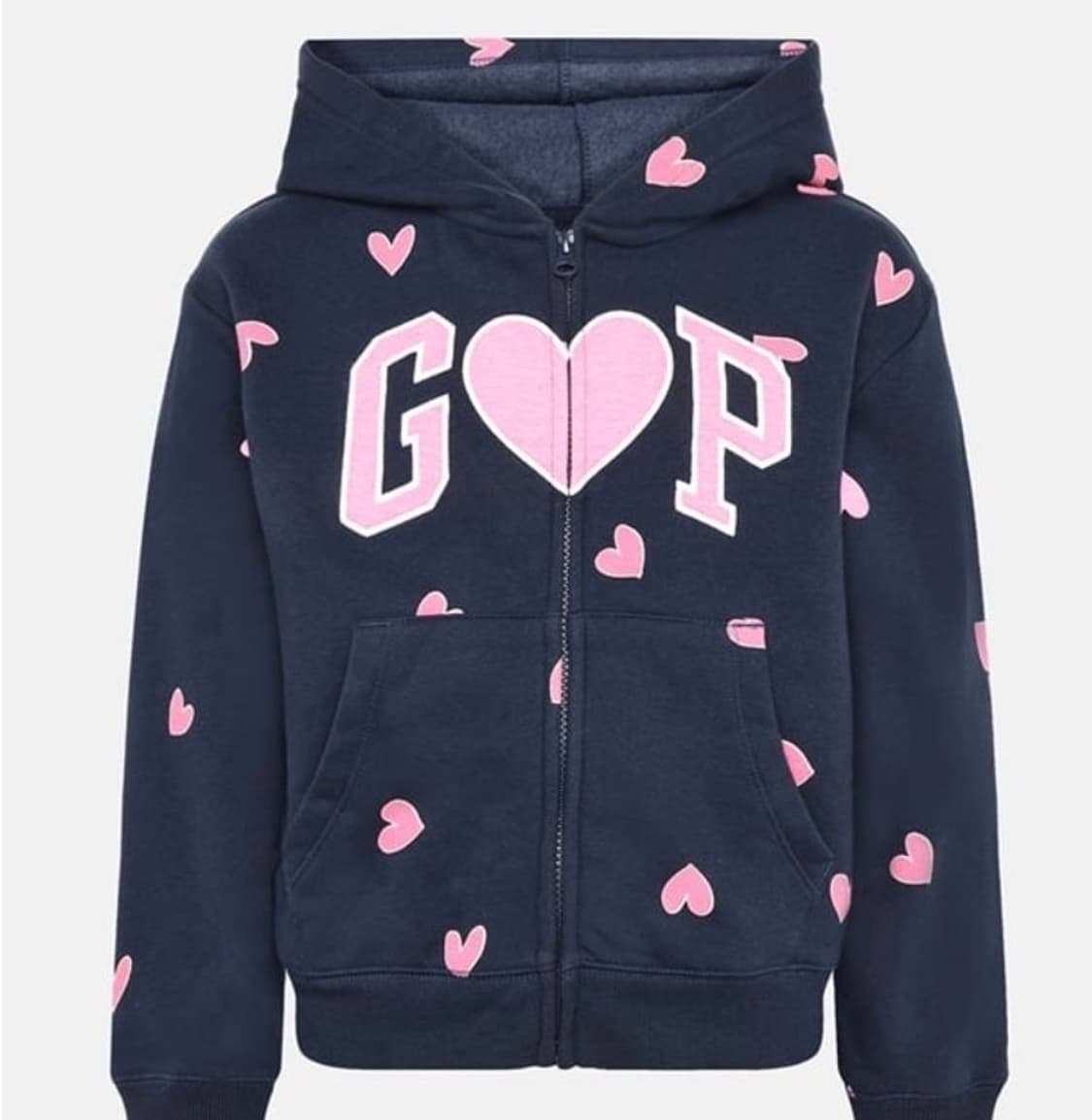 gap 하트 핑크 후드집업 네이비 갸루 y2k 상품이미지1
