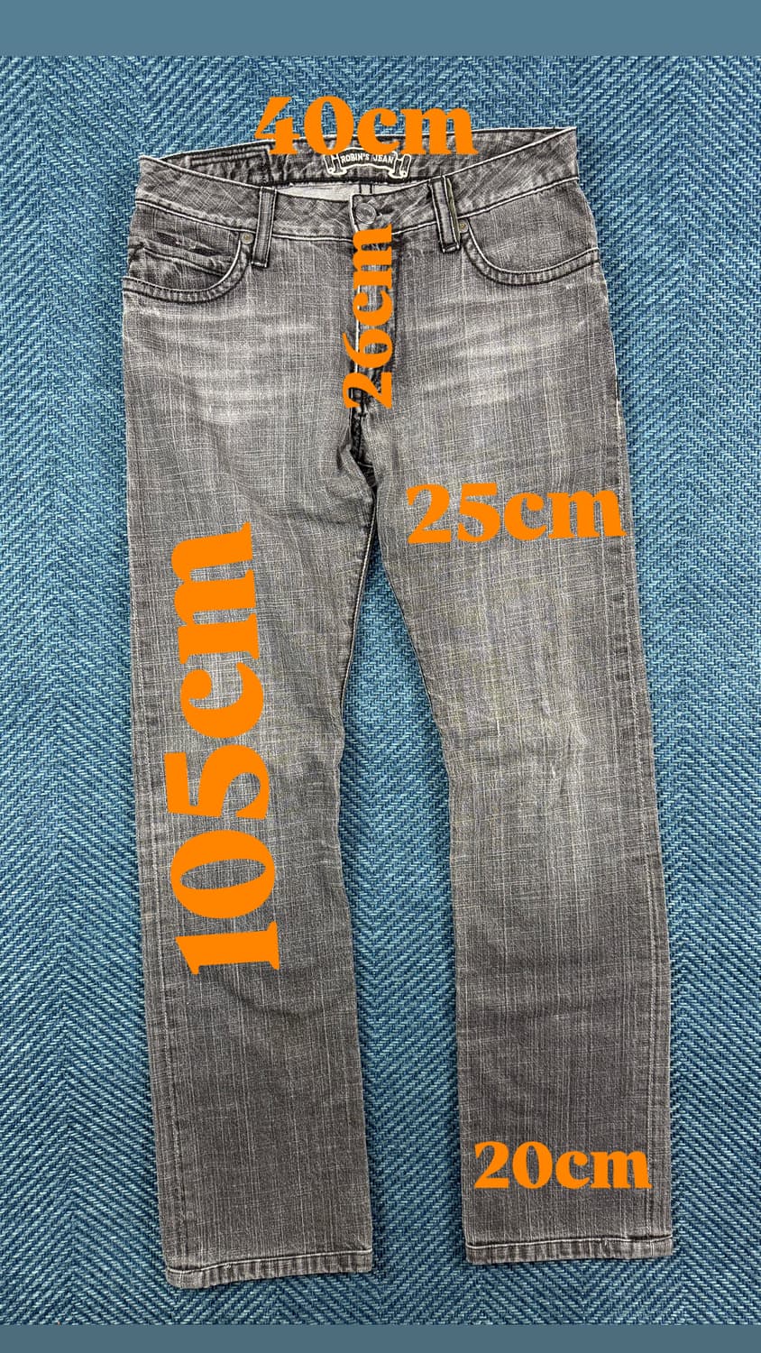[Robin's Jean] 로빈스진 데님 팬츠 - 그레이 워싱 & 스터드 상품이미지5