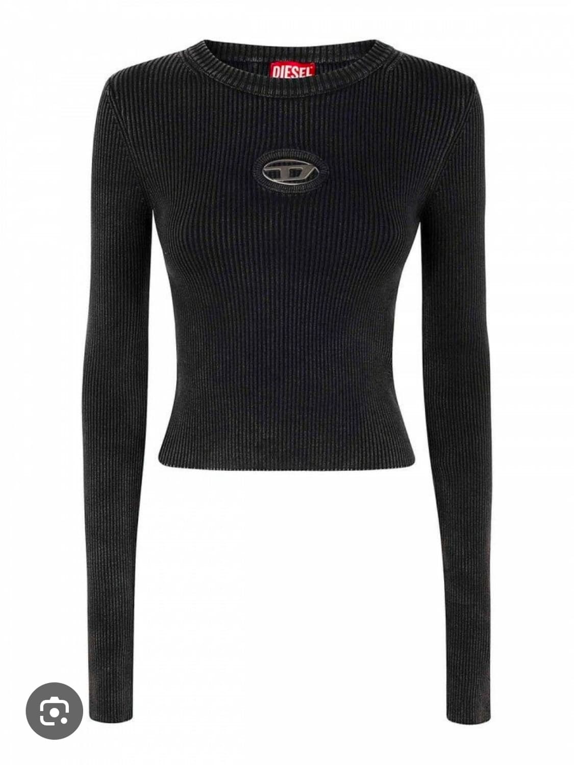 디젤 정품 M-앵커-A 크롭 점퍼 컷아웃 로고 블랙 상품이미지1