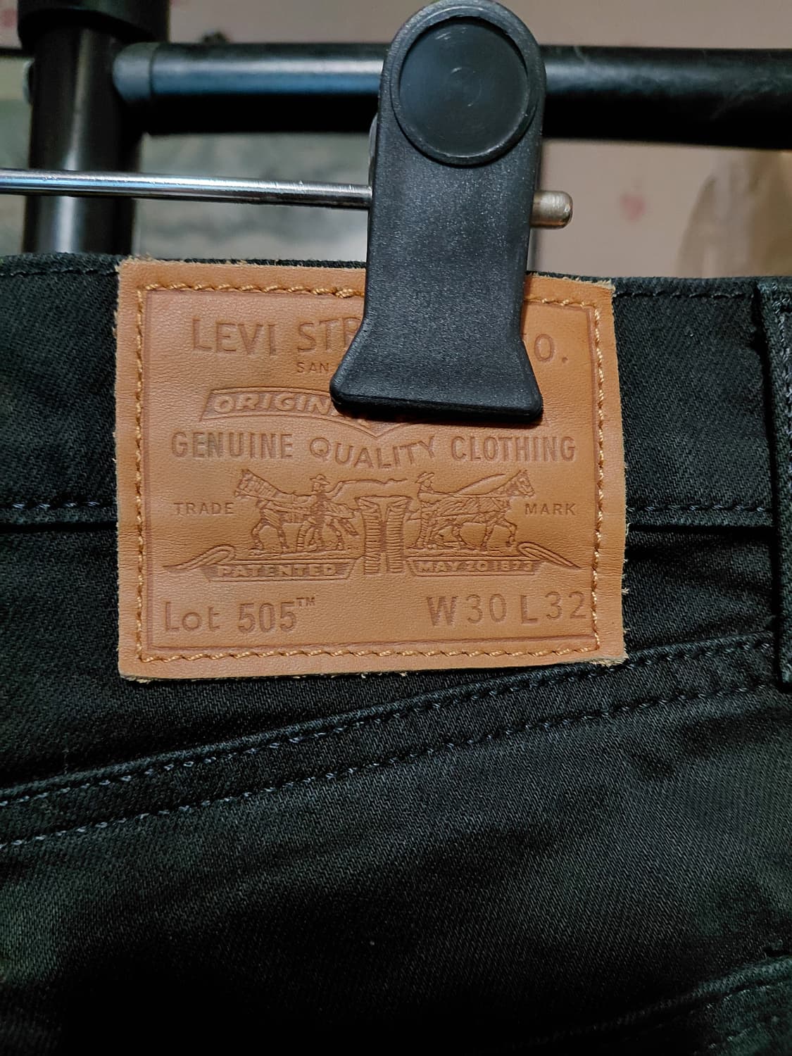 [리바이스505]프리미엄 스트레이트핏 블랙 데님 청바지 30사이즈 상품이미지4