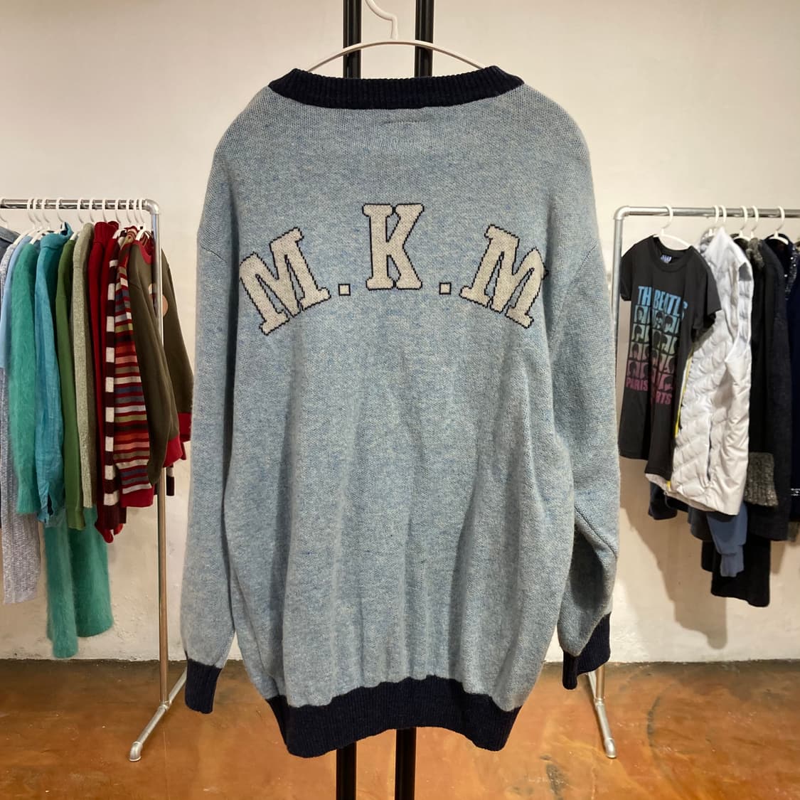 M.K.M 펭귄 일러스트 니트 상품이미지3