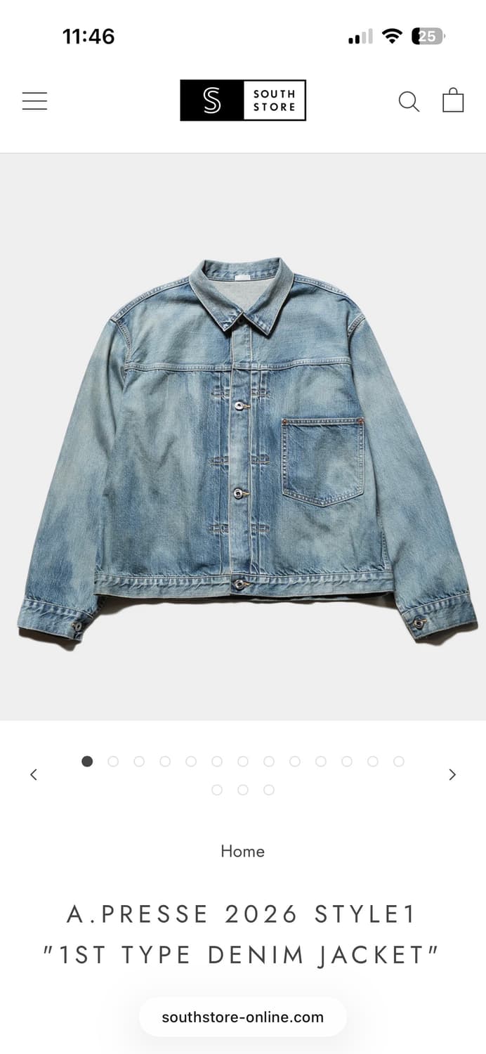 (52) apresse 아프레쎄 26ss 1st type 데님자켓 상품이미지4