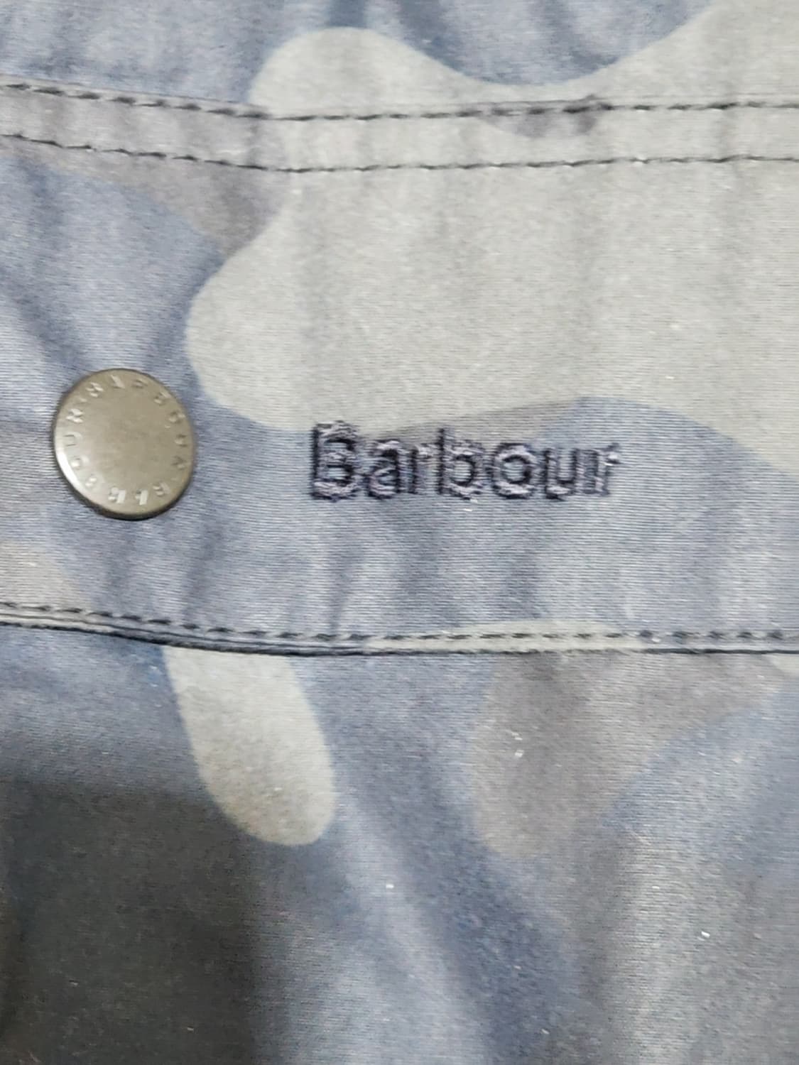 (L) 바버 비데일 왁스자켓 카모패턴 왁싱점퍼 코듀로이 카라넥  상품이미지5