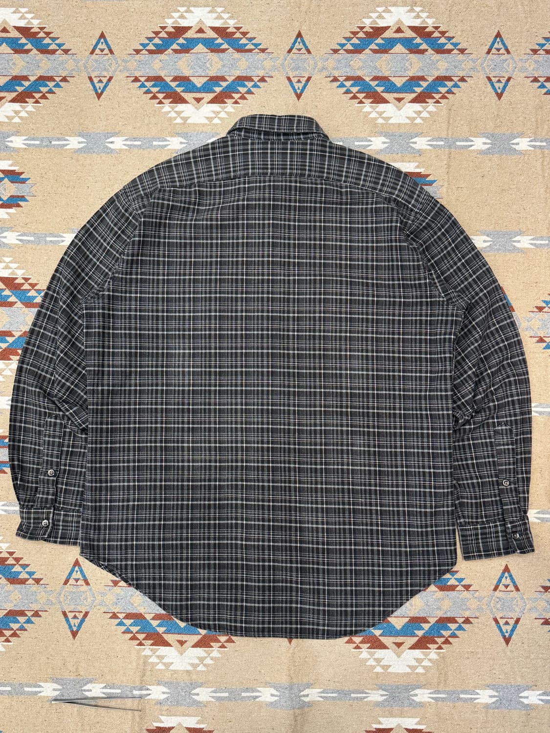 [L] 더블알엘 플란넬 체크 셔츠 블랙 상품이미지5