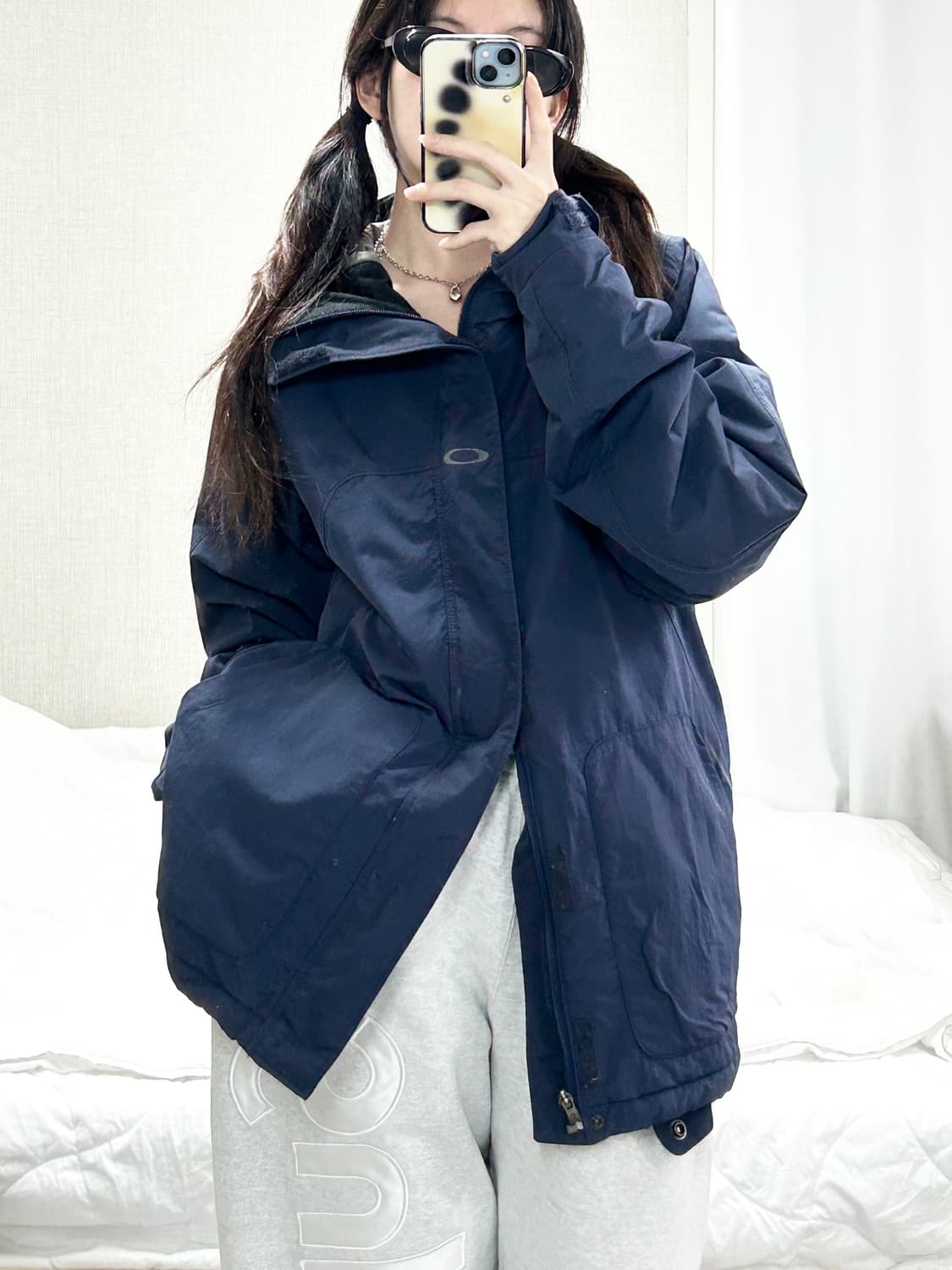 오클리 센터로고 누빔 바람막이 상품이미지3