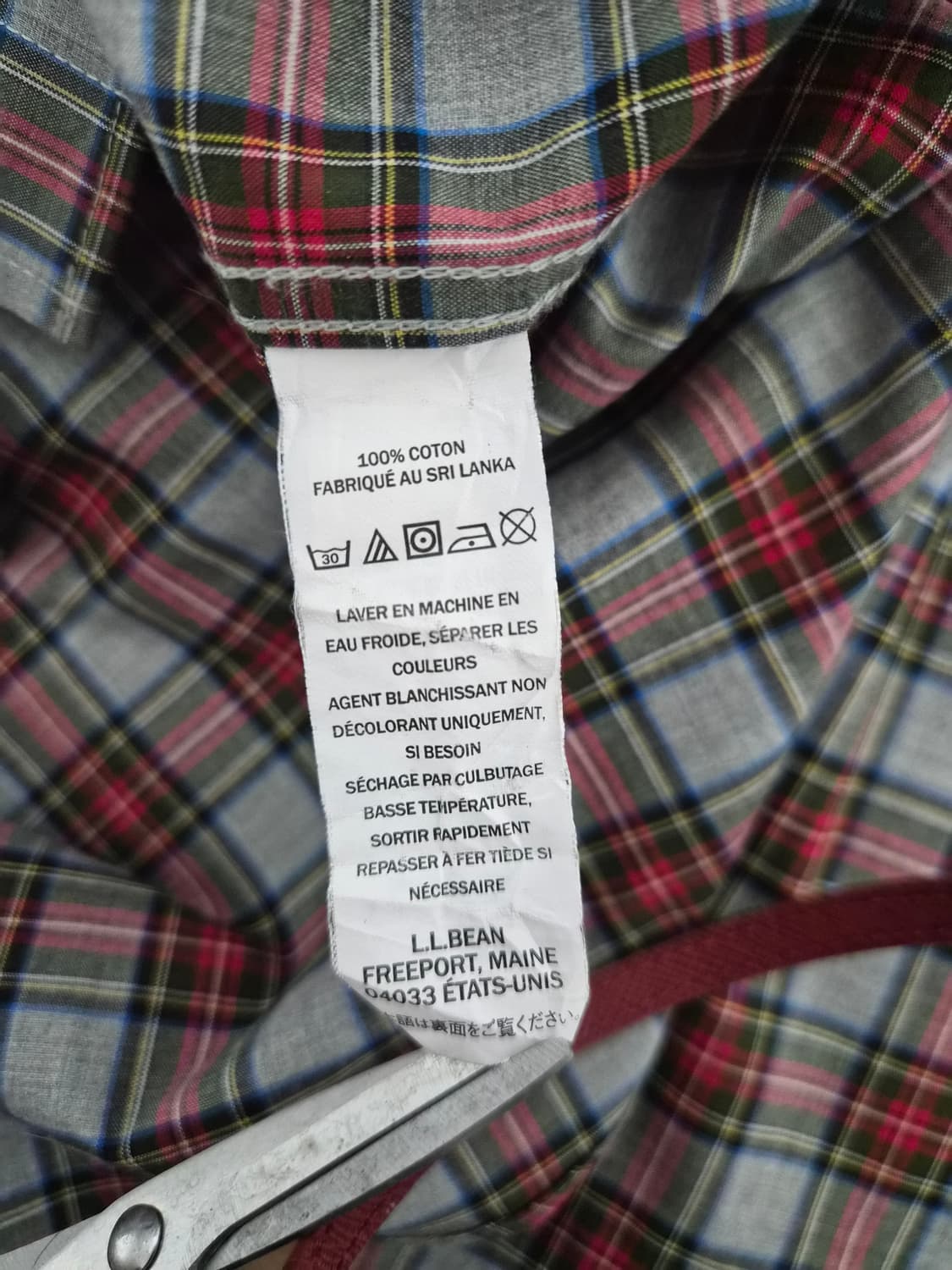 엘엘빈LLBean 체크 셔츠 XL사이즈 - S300 상품이미지5