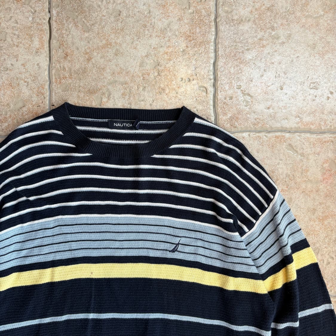 [XL] Nautica stripe navy cotton knit 상품이미지2