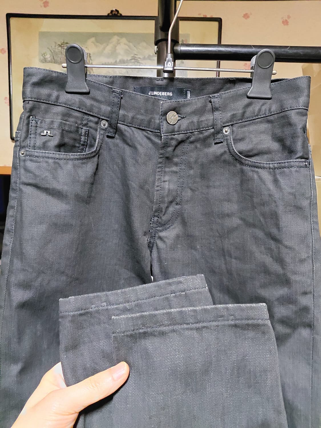 [제이린드버그]슬림핏 워시블랙 데님 청바지 29사이즈 상품이미지9