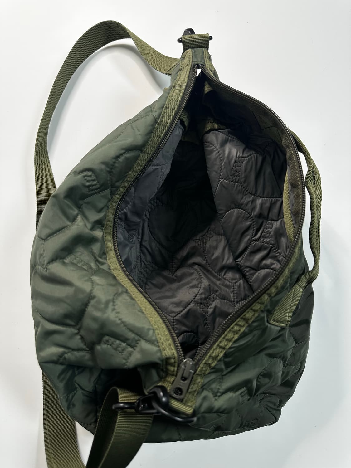 휴먼메이드 하트 퀄팅 본삭 올리브 드랩 상품이미지6