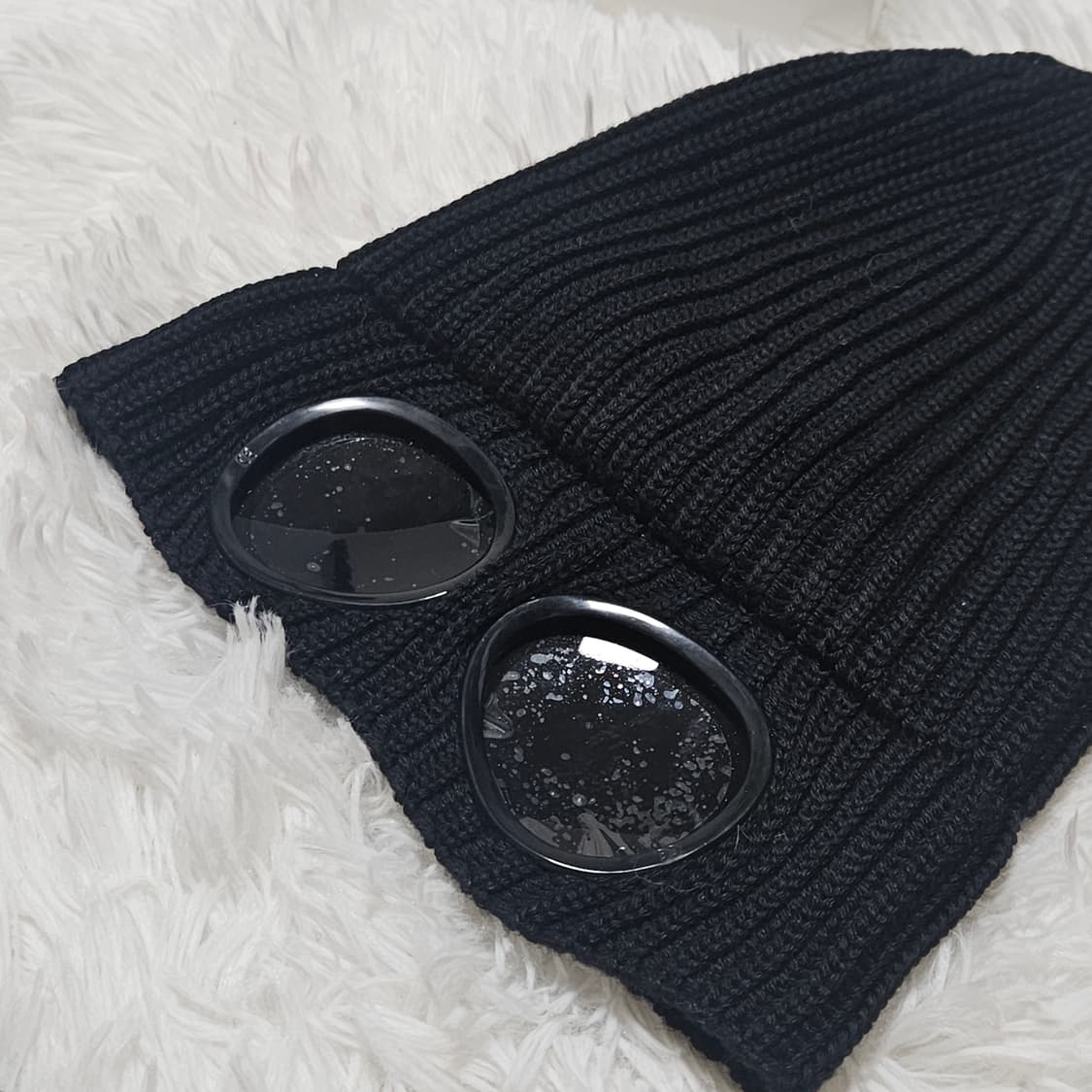 [20FW] C.P컴퍼니 메리노 울 고글 비니 블랙 상품이미지7