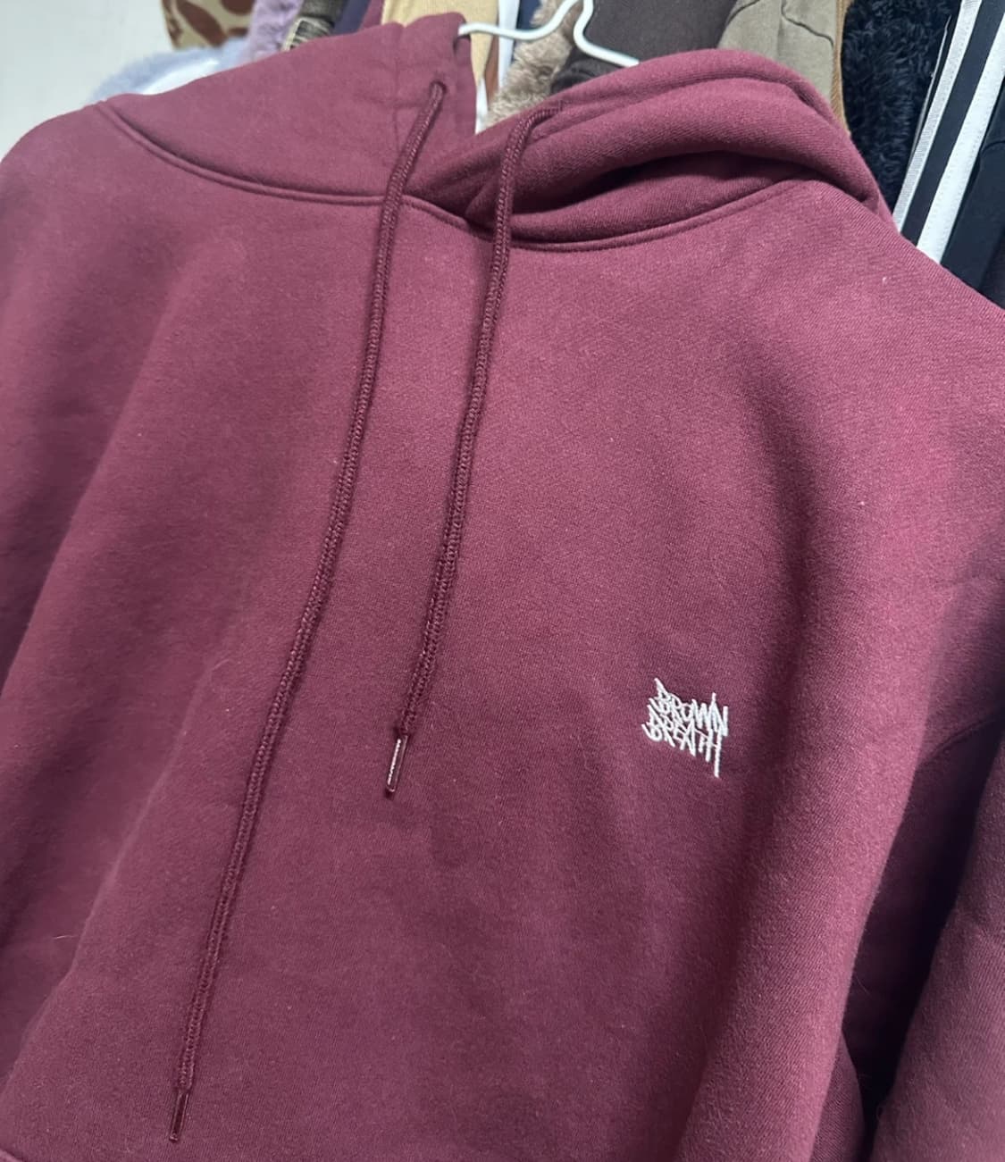 브라운브레스 버건디 후드티 XL  상품이미지3