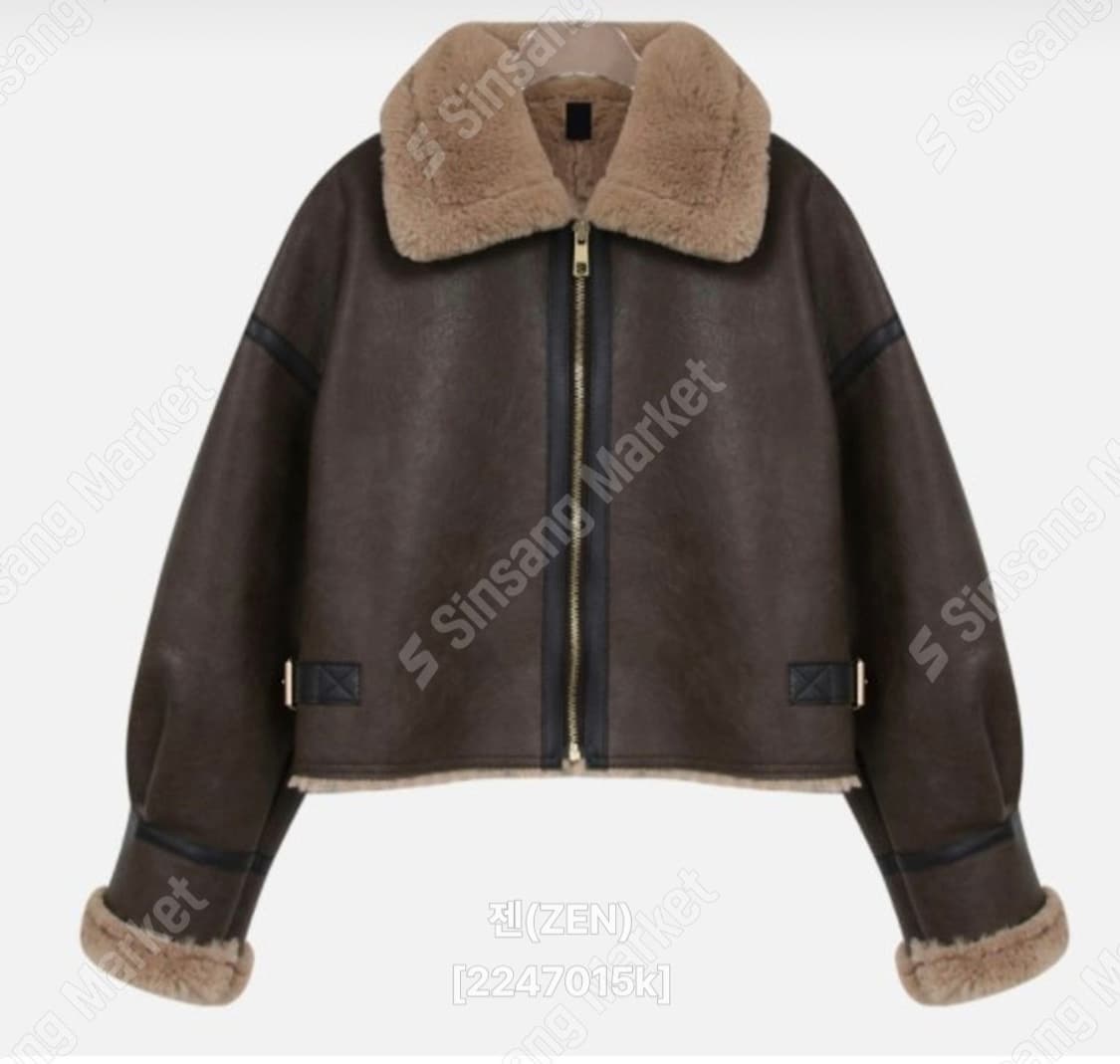 블랙업 매니크 어텀 브라운 무스탕 자켓 상품이미지7