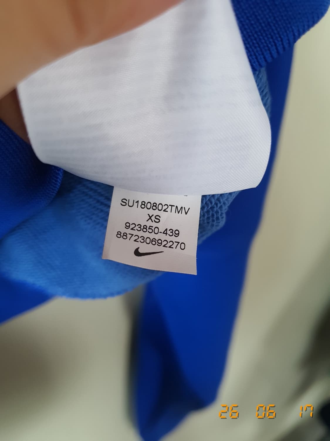 나이키 숏 후드집업 XS 블루 상품이미지7