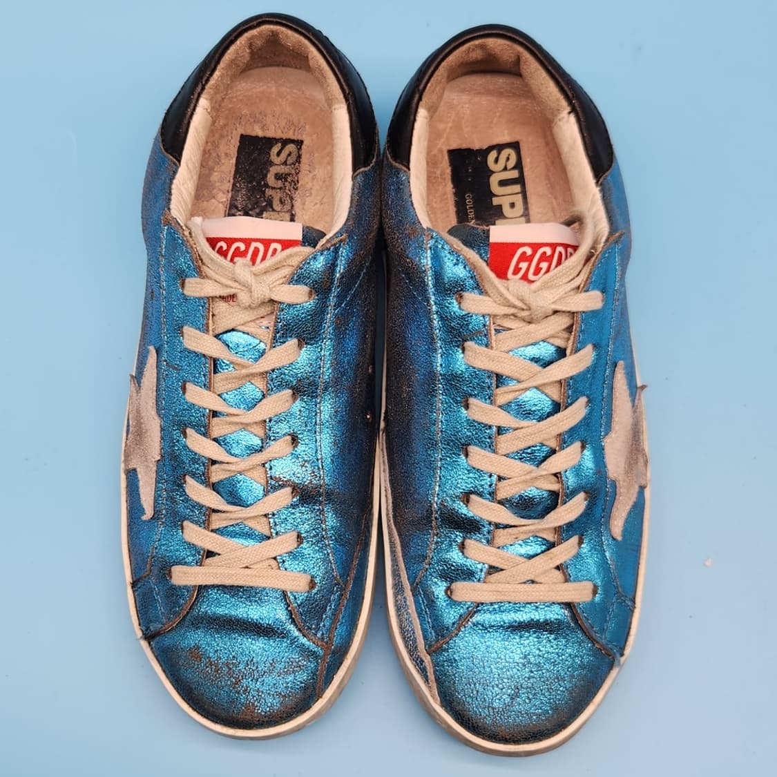 oo 골든구스 슈퍼스타 블루 글리터 스니커즈 220 상품이미지2