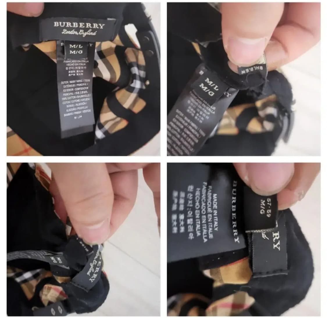 (M/L) 버버리모자 버버리체크모자 버버리볼캡 상품이미지8