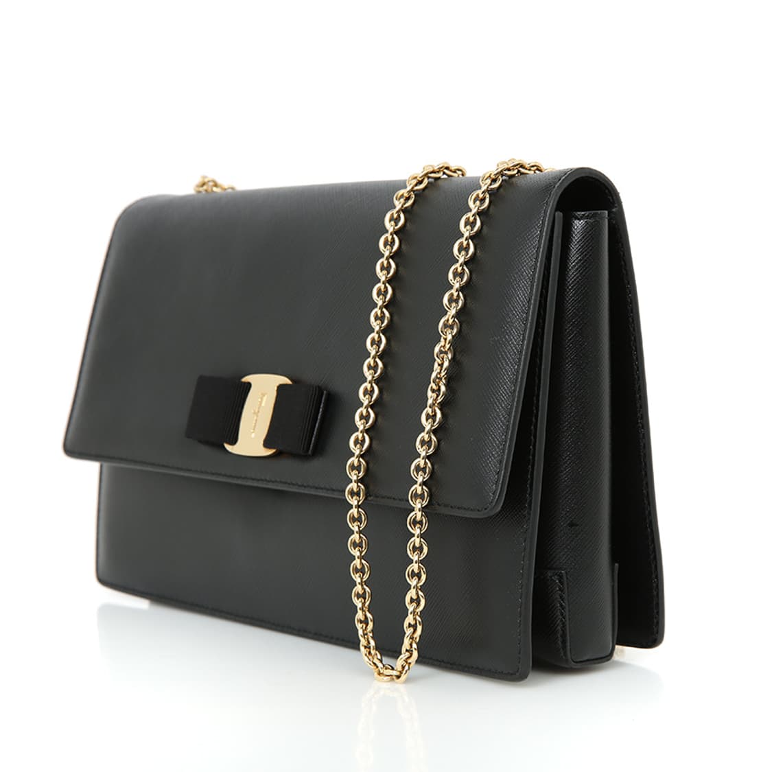 페라가모 지니 바라 체인 크로스백 블랙 리본 숄더 21-D855 상품이미지9