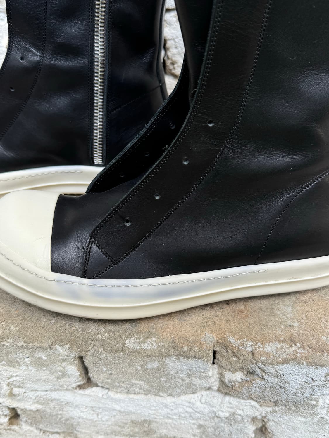 릭오웬스 15FW 롱라몬즈 레더 하이 (41사이즈) 상품이미지3