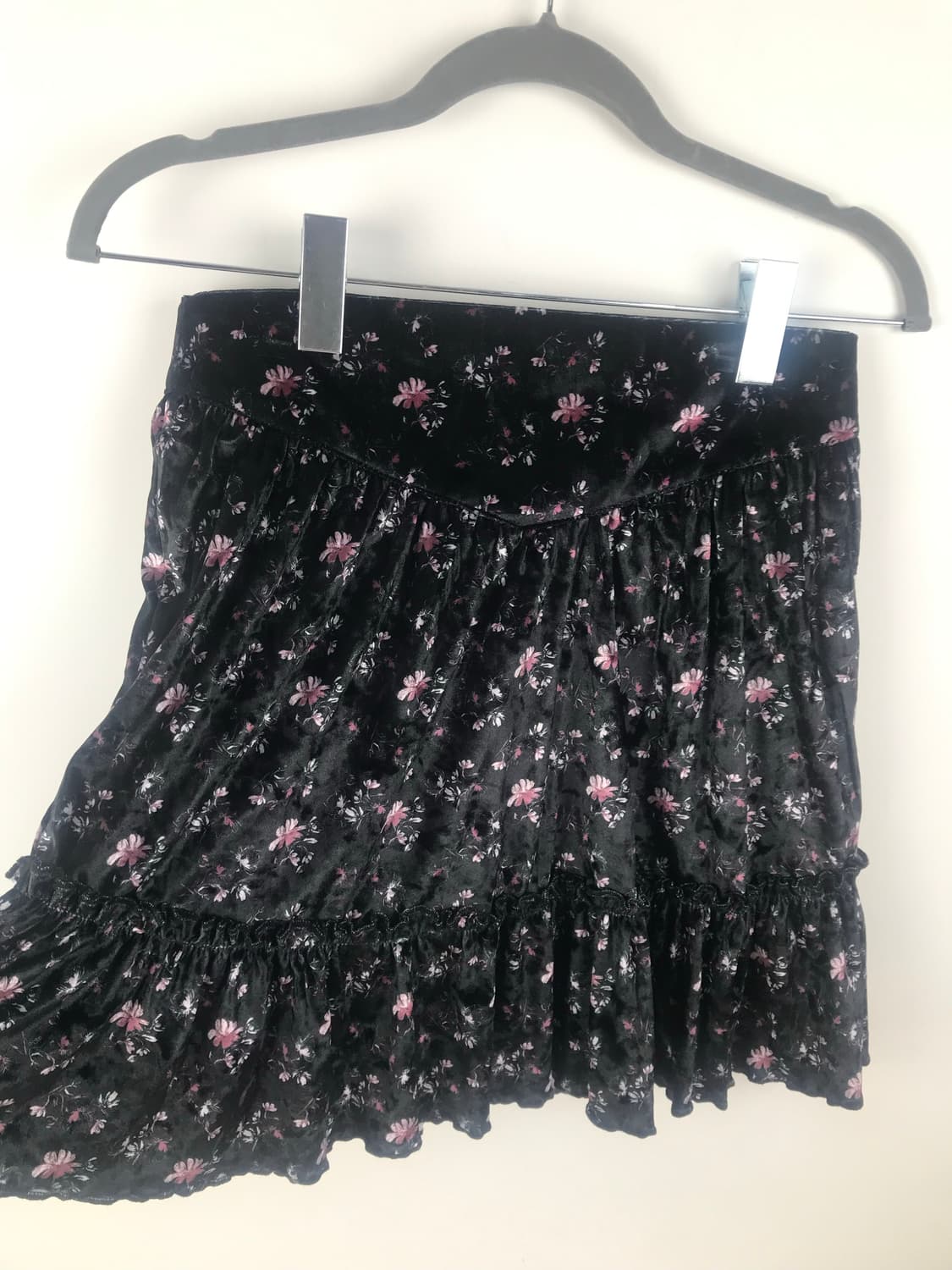 블랙 플로럴 벨벳 셋업 크롭블라우스 스커트세트 빈티지모리걸원피스 대대장급 상품이미지9