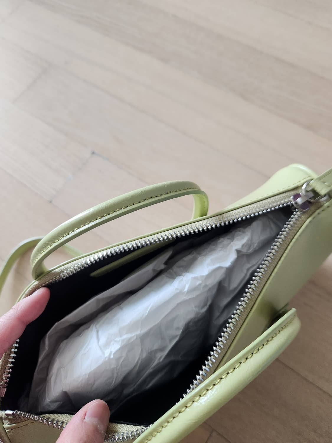 Zipper small_Lime Crinkle 상품이미지9